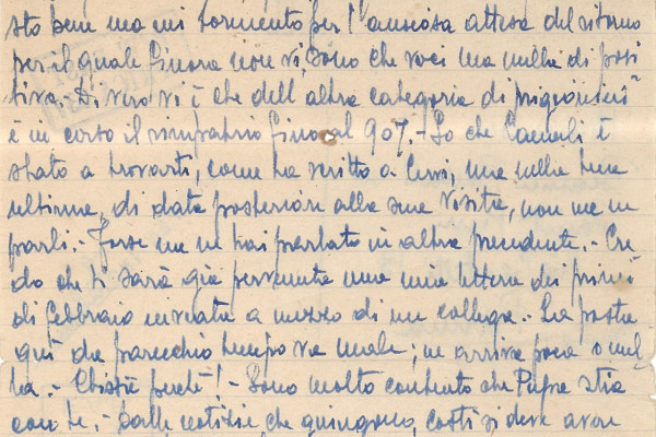 “Mi tormento per l’ansiosa attesa del ritorno”