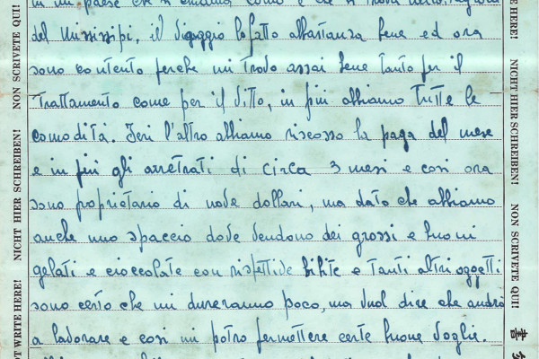 “Abbiamo uno spaccio dove vendono grossi e buoni gelati e cioccolate”