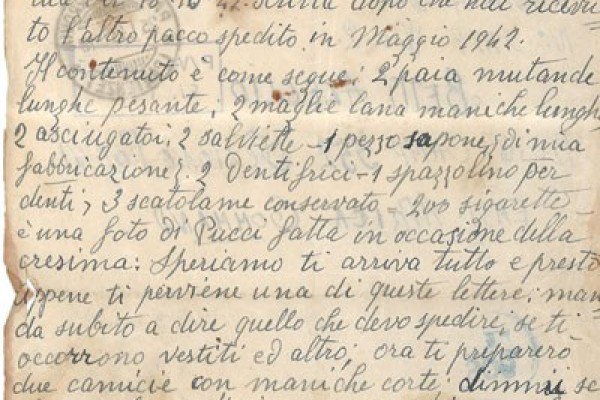 Una madre scrive al figlio prigioniero.